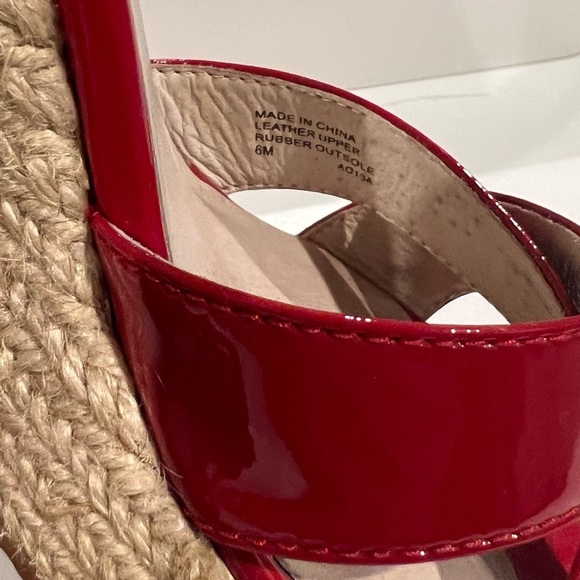 MICHAEL by Michael Kors Red Patent Leather Wedges - Picture 4 of 7